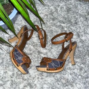 •Burberry• Denim Heels